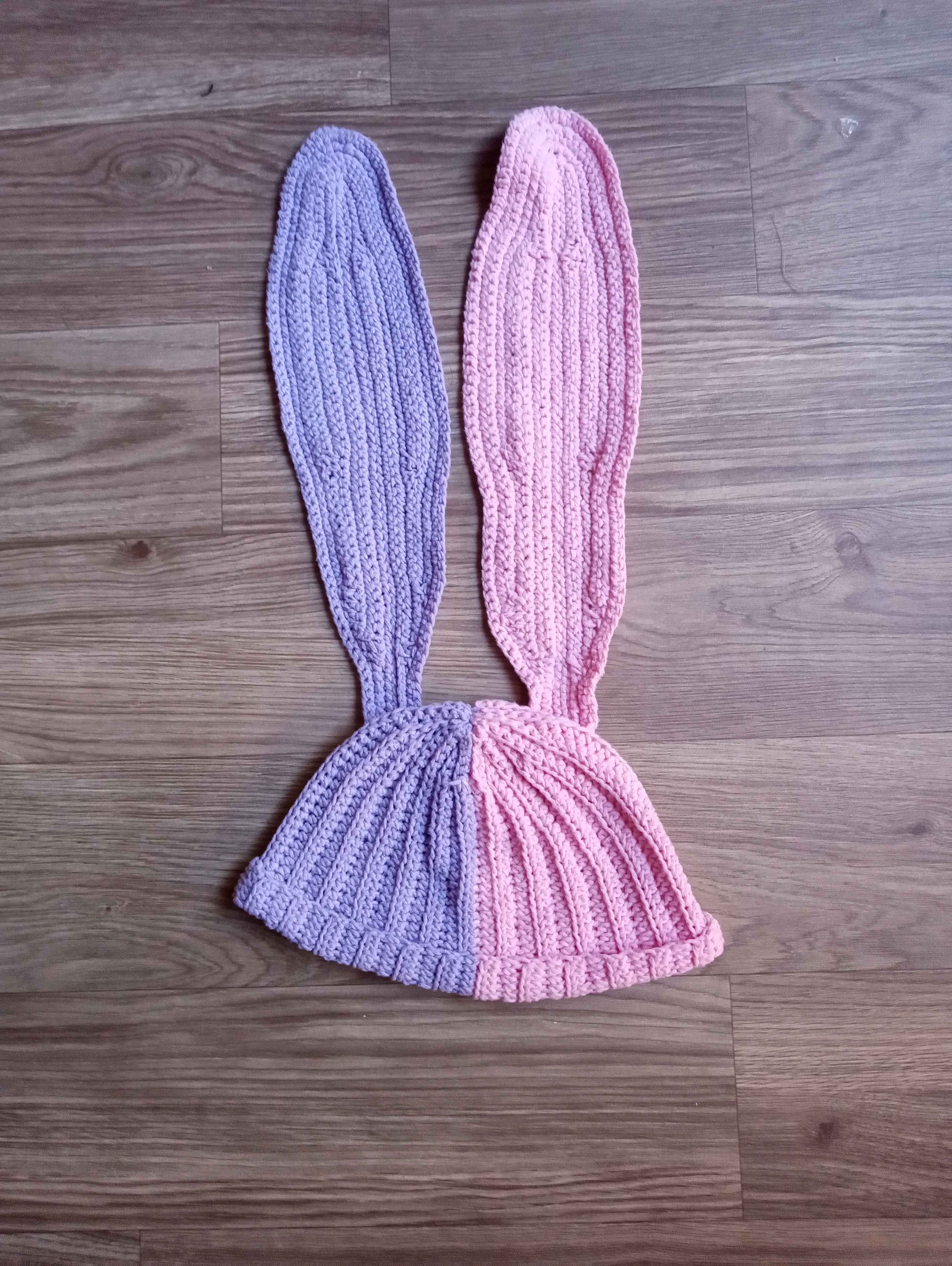 split dye bunny hat