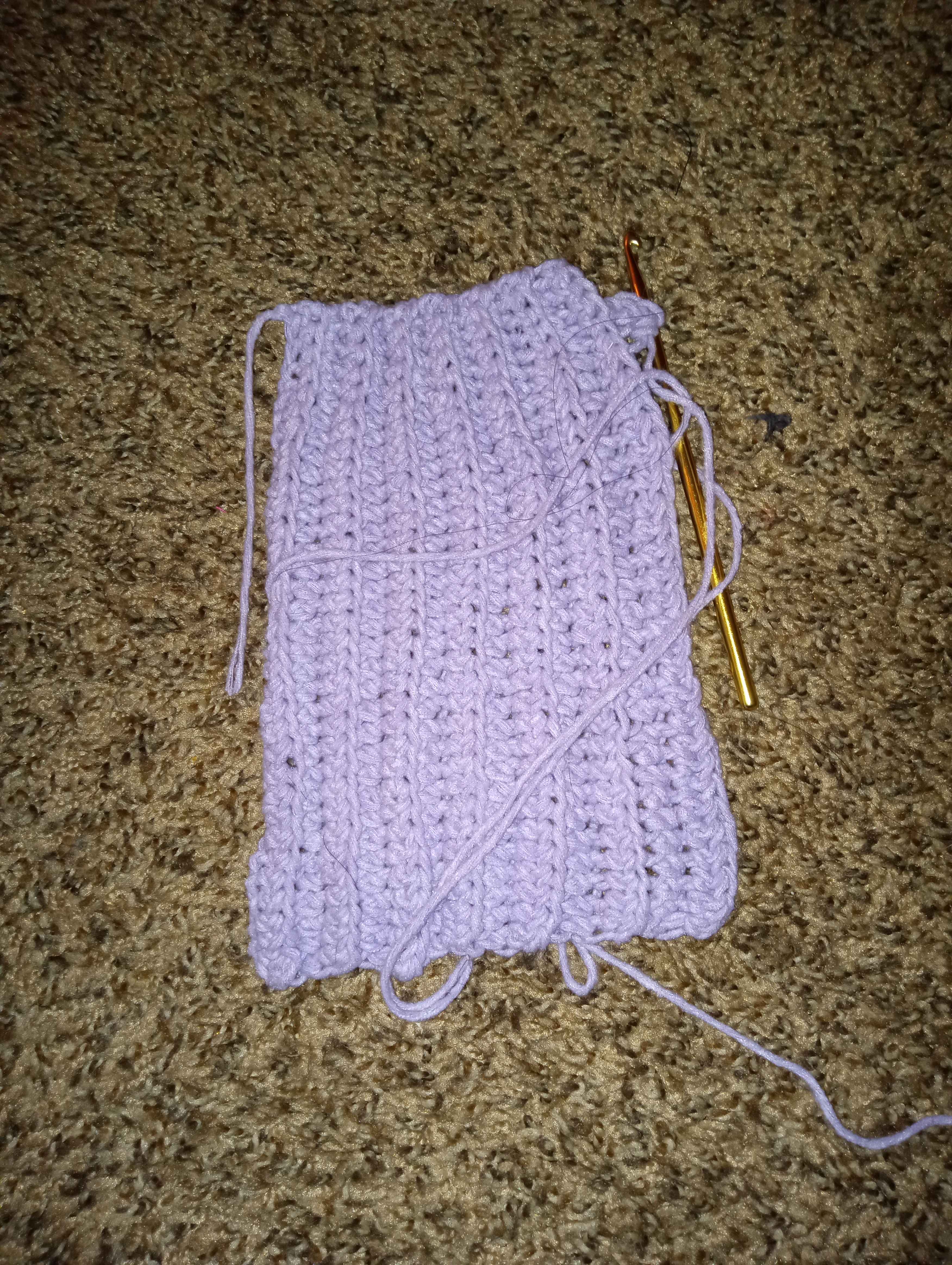 purple beanie wip