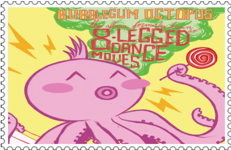 bubblegum octopus stamp