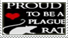 stamp that says proud to be a plague rat